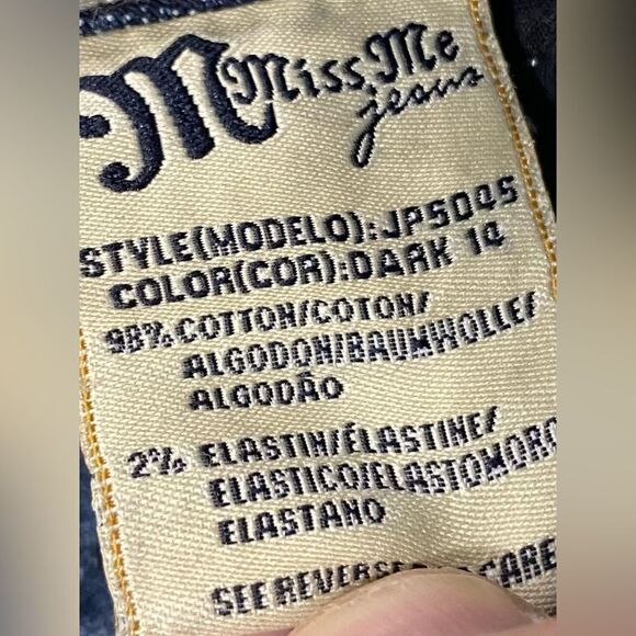 Miss Me Bootcut Jeans 27x33 Distressed Stretch Cross Embellished EUC - Picture 8 of 13